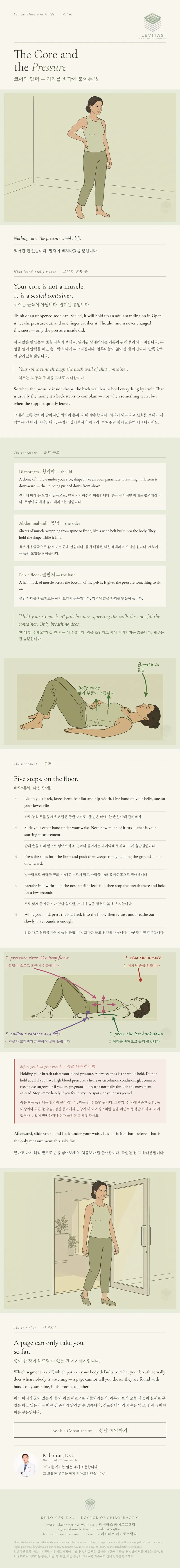 Brochure: 허리가 아픈 건, 뭔가 찢어져서가 아닙니다 Your back didn't tear. The pressure left.